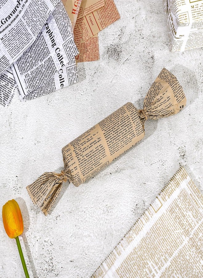 Whaline 90 Sheet Vintage Newspaper Tissue Paper Set Old Newsprint Gift Wrapping Paper 6 Designs Retro Kraft Magazine Art Craft Tissue for Wedding Birthday Party Decor, 13.7 x 19.6 Inch - Image 4